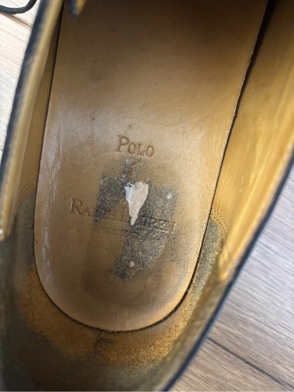 Polo Ralph Lauren Leather Asher Cap Toe Oxford Shoes Black